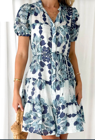 Autumn Mini Dress - Blue Multi.