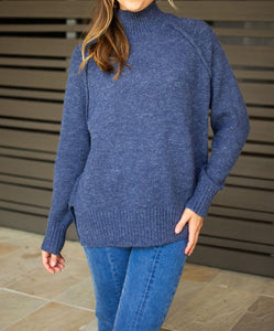 Piper Wool Mix Jumper - French Navy.