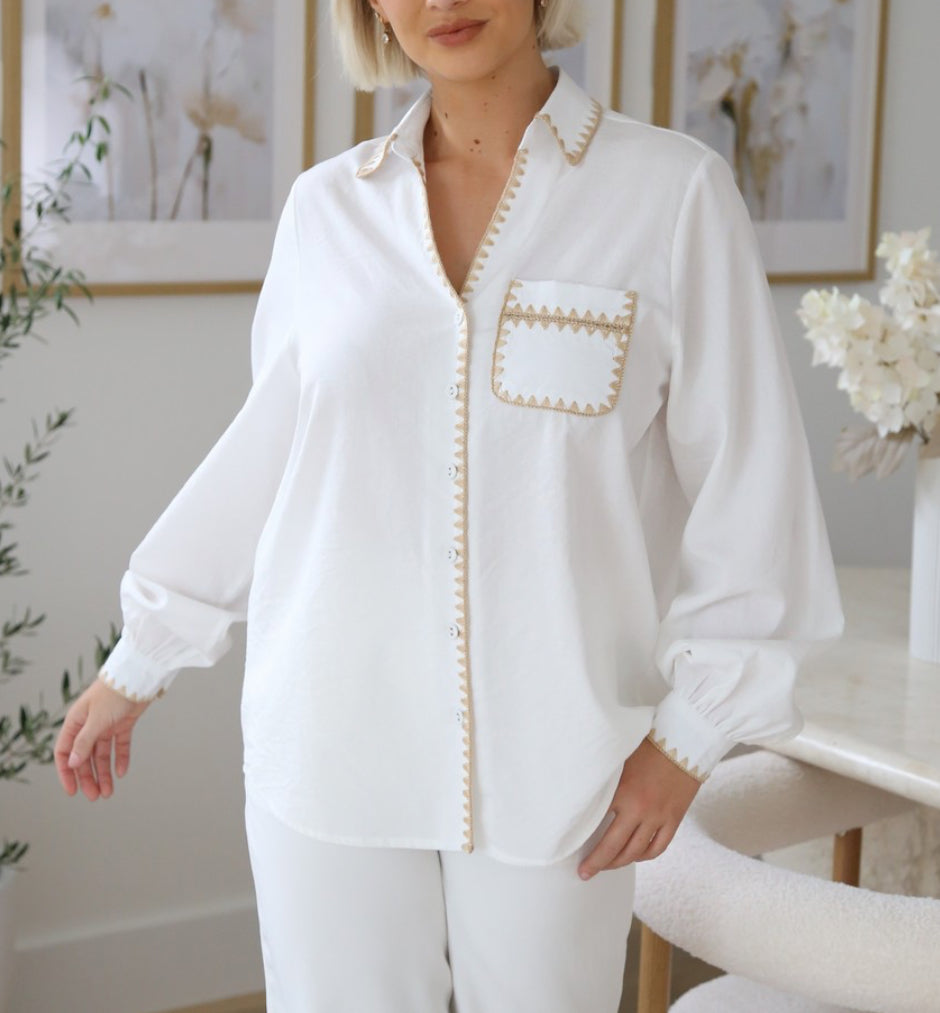 Whitney White Blouse.