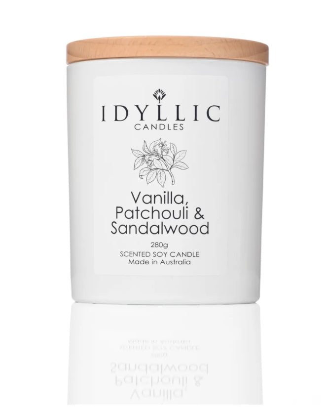 Idyllic - Vanilla, Patchouli & Sandalwood Large Candle