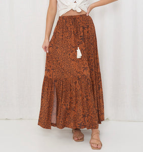 Desert Maxi Skirt- Brown.