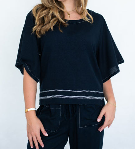 Cath Top - Navy.