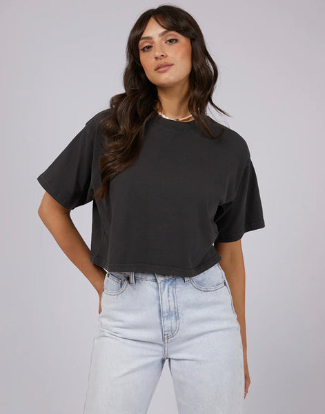All About Eve Crop Tee -Black
