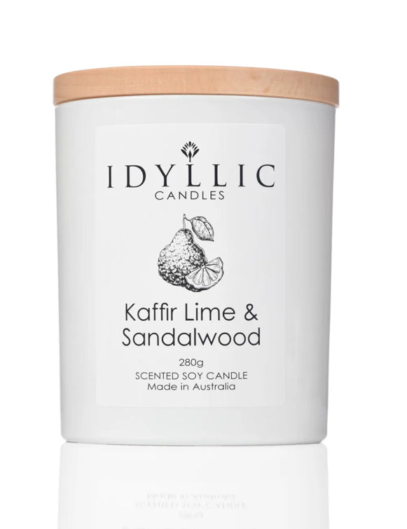 Idyllic -  Kaffir Lime & Sandalwood Large Candle