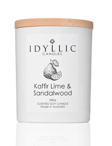 Idyllic -  Kaffir Lime & Sandalwood Large Candle