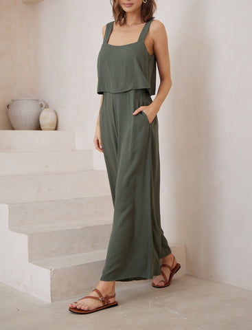 Sawyer Jumpsuit - Khaki.