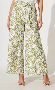 Groovy Baby Lined Pant With Belt - Olive.