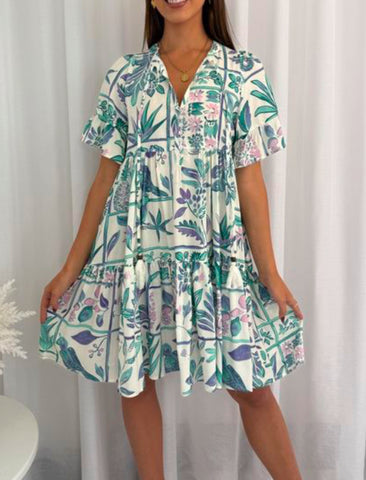 Gemma Smock Dress - Green.