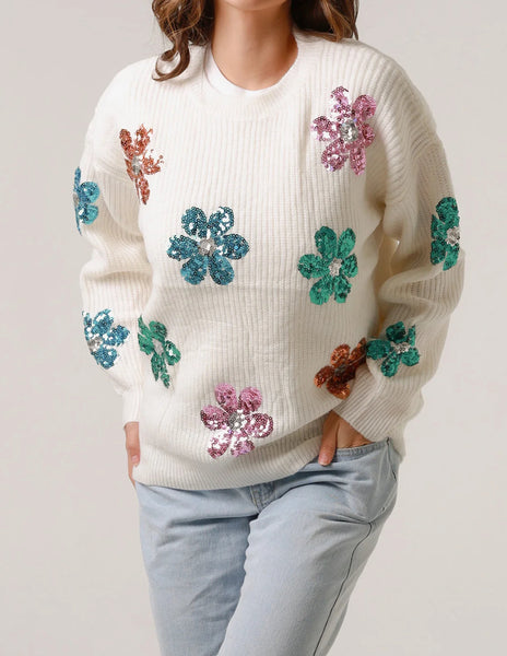 Elise flower sparkle me - White.