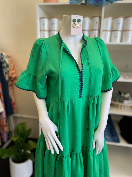 Romee Babydoll Dress - Green.