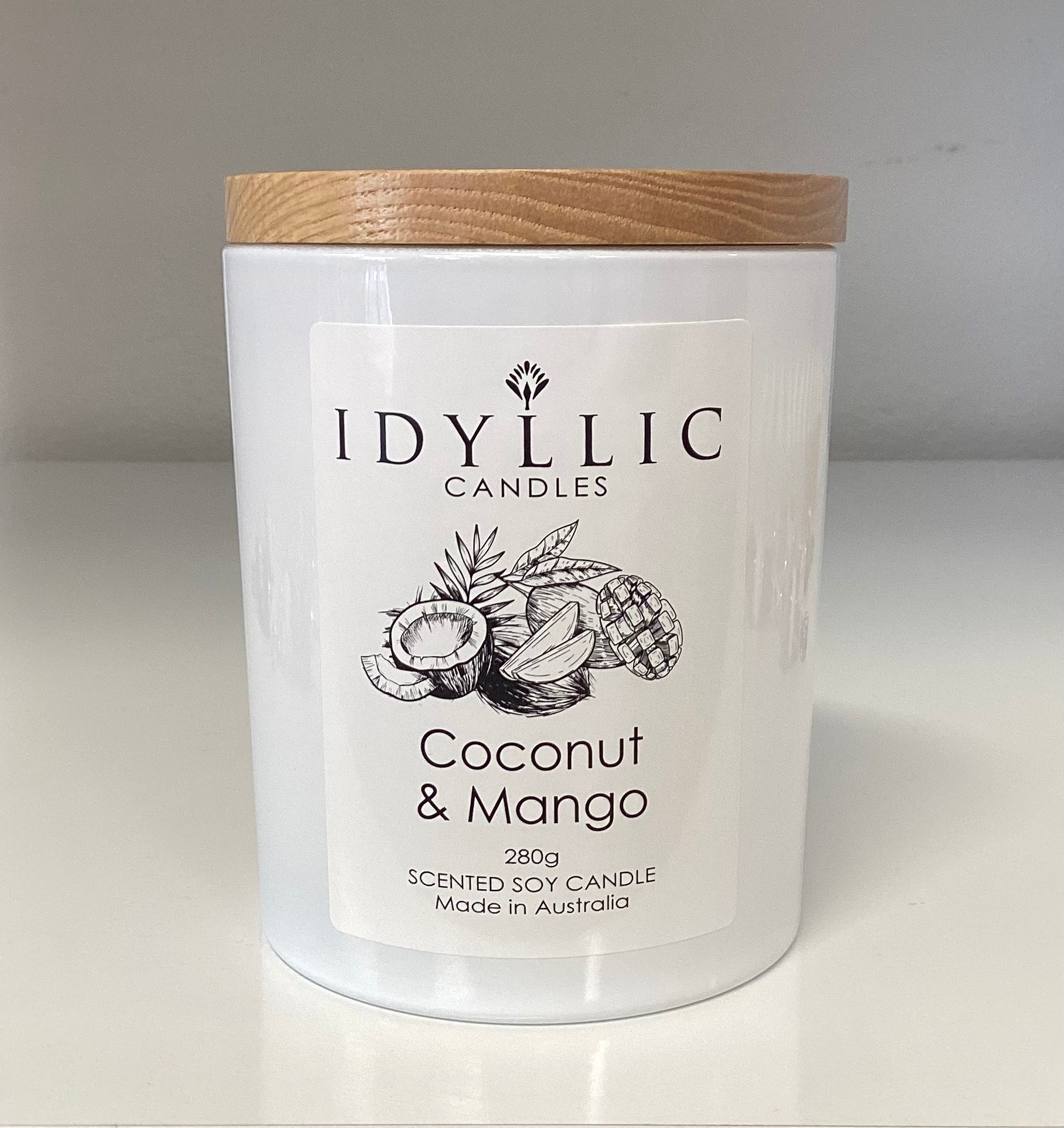 Idyllic- Coconut & Mango Large Candle