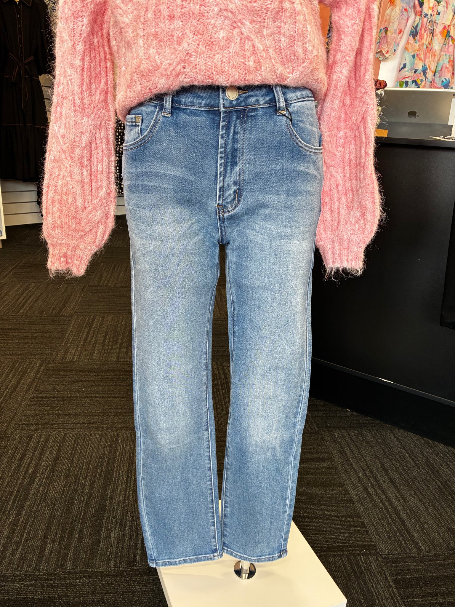 Country Denim Wide Leg Relaxed Jeans.
