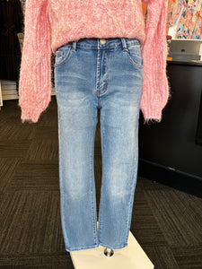 Country Denim Wide Leg Relaxed Jeans.