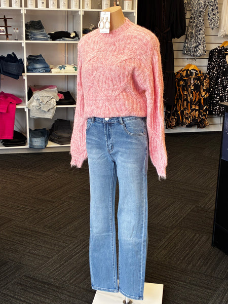 Country Denim Wide Leg Relaxed Jeans.