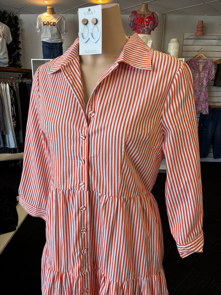 Stripe Midi - Rust.