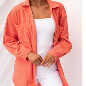 Cord Shirt - Orange