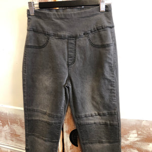 Biker -Charcoal Pull On Jeans